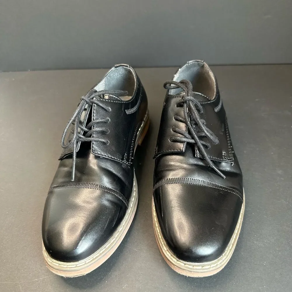 Freeman Boys Black Dress Shoes Light Wear Size 13.5‎